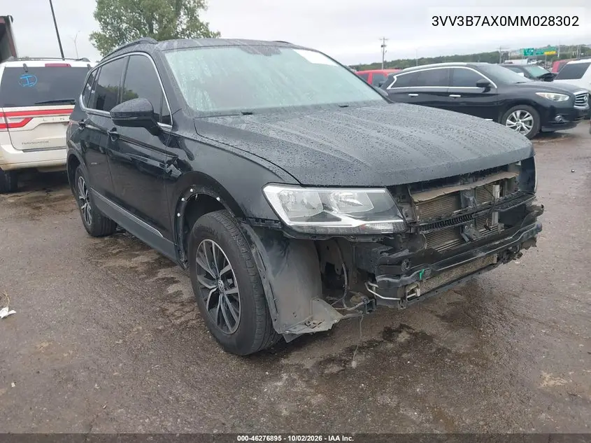 VOLKSWAGEN TIGUAN 2021, VIN 3VV3B7AX0MM028302