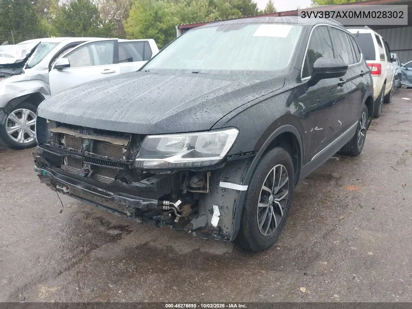 2021 VOLKSWAGEN TIGUAN VIN 3VV3B7AX0MM028302 — фото 2