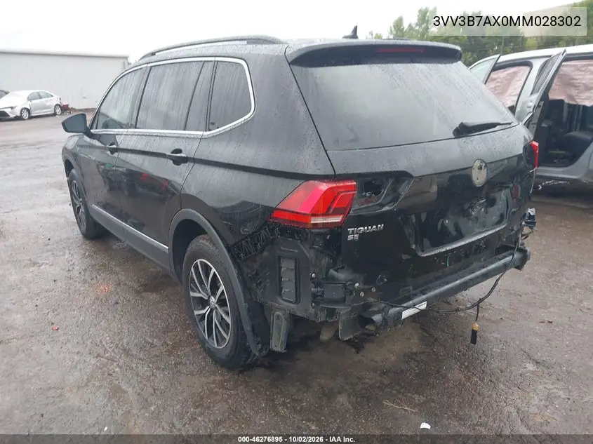 2021 VOLKSWAGEN TIGUAN VIN 3VV3B7AX0MM028302 — фото 3