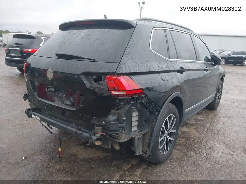 2021 VOLKSWAGEN TIGUAN VIN 3VV3B7AX0MM028302 — фото 4