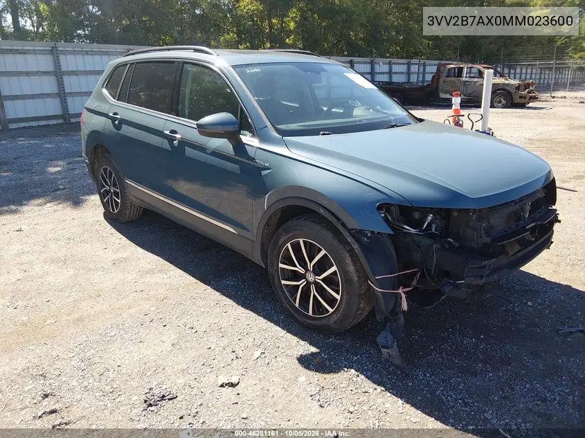 VOLKSWAGEN TIGUAN 2021, VIN 3VV2B7AX0MM023600