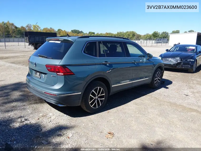 2021 VOLKSWAGEN TIGUAN VIN 3VV2B7AX0MM023600 — фото 4