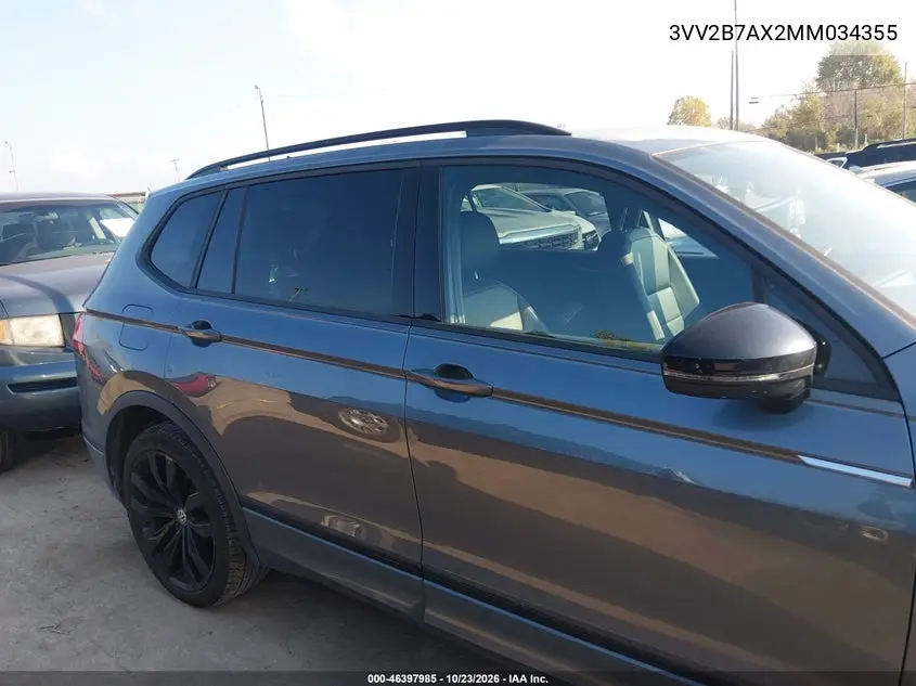 2021 VOLKSWAGEN TIGUAN VIN 3VV2B7AX2MM034355 — фото 13