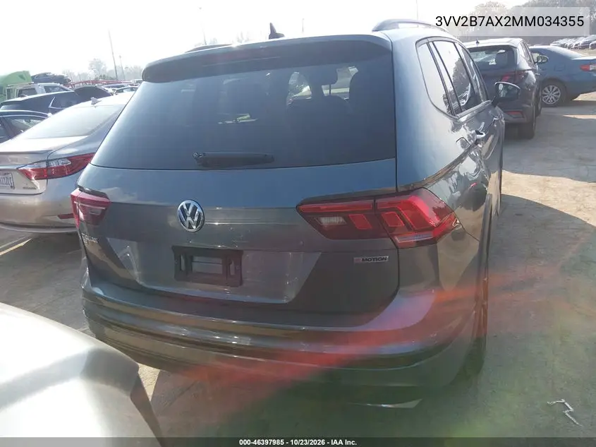 2021 VOLKSWAGEN TIGUAN VIN 3VV2B7AX2MM034355 — фото 16
