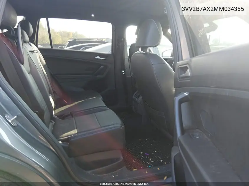 2021 VOLKSWAGEN TIGUAN VIN 3VV2B7AX2MM034355 — фото 8