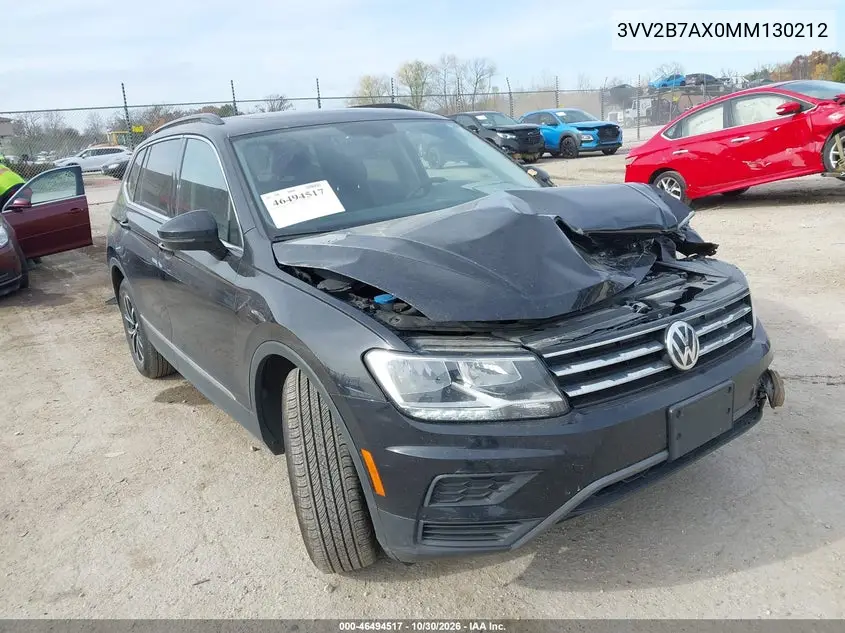 VOLKSWAGEN TIGUAN 2021, VIN 3VV2B7AX0MM130212