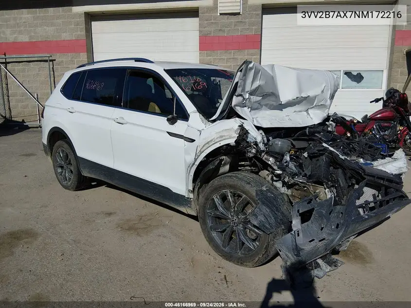 VOLKSWAGEN TIGUAN 2022, VIN 3VV2B7AX7NM172216
