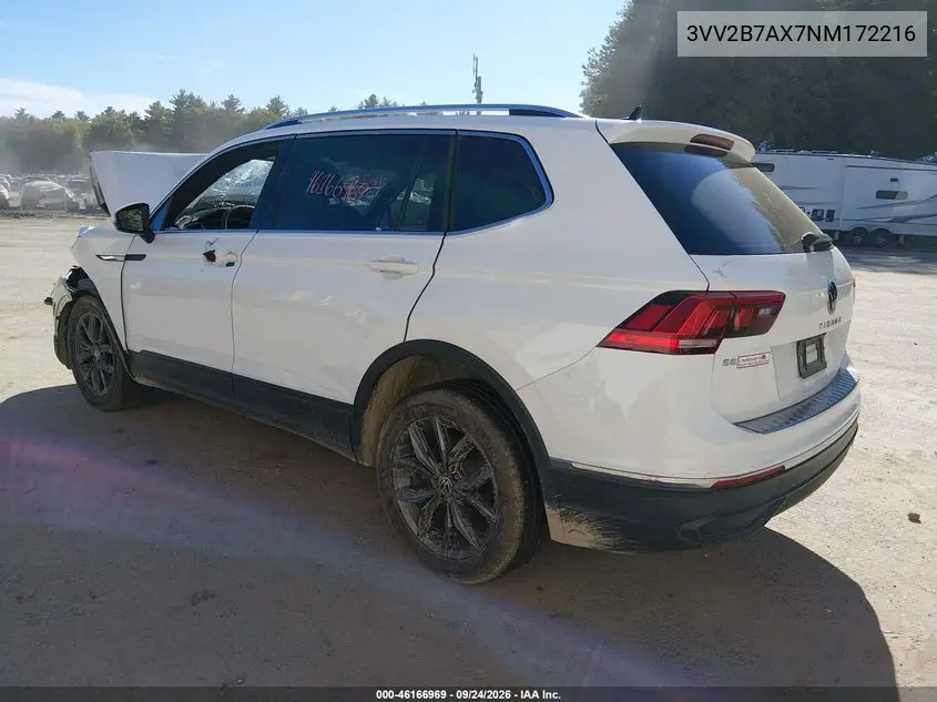 2022 VOLKSWAGEN TIGUAN VIN 3VV2B7AX7NM172216 — фото 3