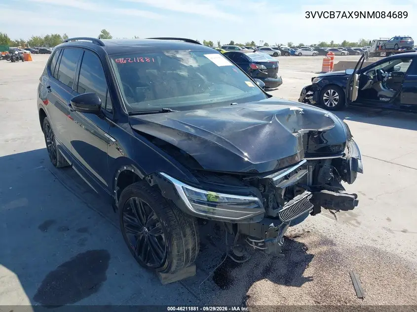 VOLKSWAGEN TIGUAN 2022, VIN 3VVCB7AX9NM084689