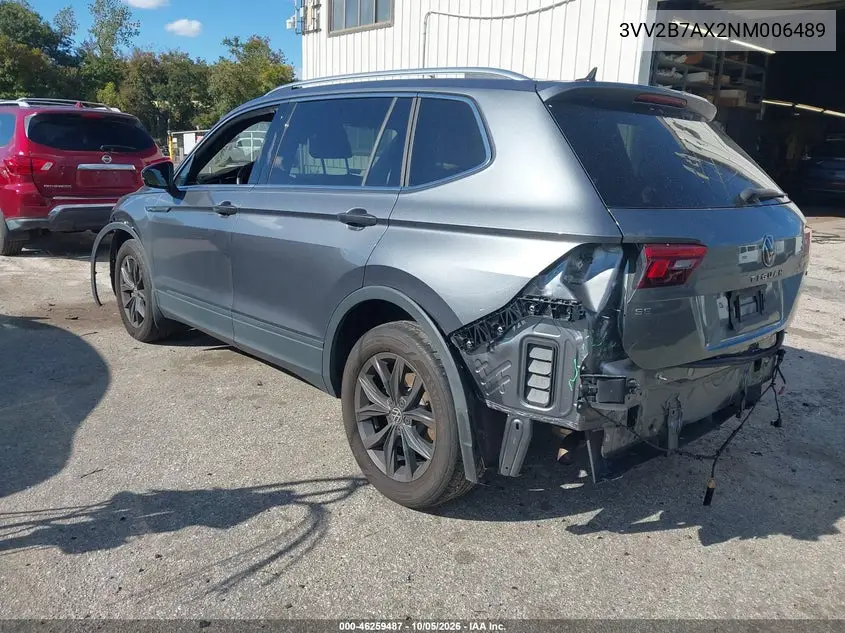 2022 VOLKSWAGEN TIGUAN VIN 3VV2B7AX2NM006489 — фото 3