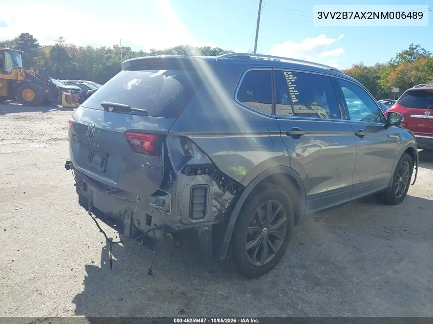 2022 VOLKSWAGEN TIGUAN VIN 3VV2B7AX2NM006489 — фото 4
