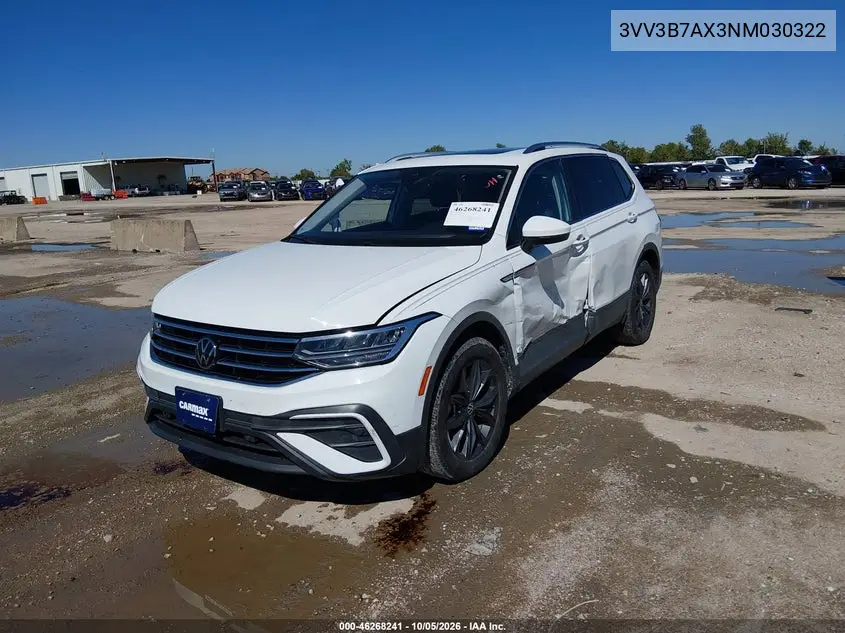 2022 VOLKSWAGEN TIGUAN VIN 3VV3B7AX3NM030322 — фото 2