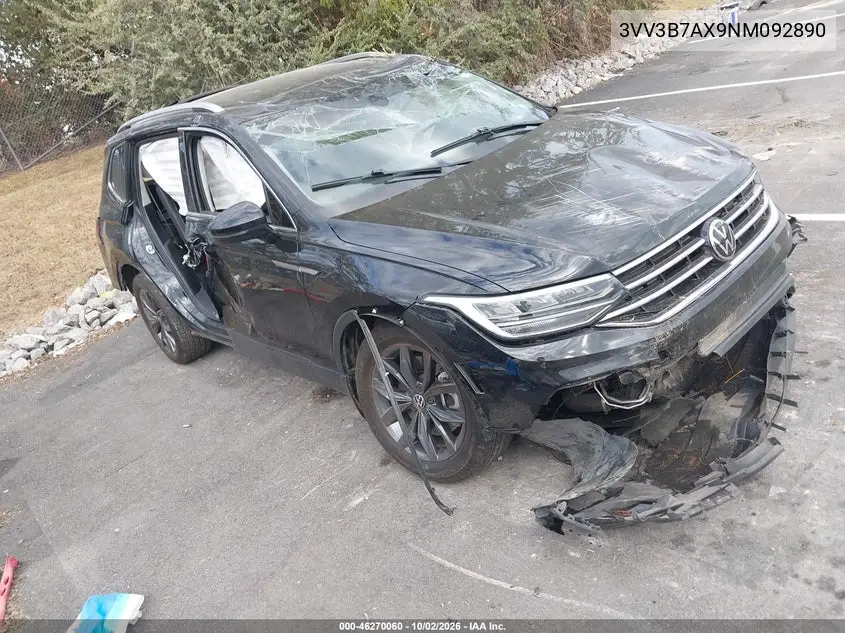 VOLKSWAGEN TIGUAN 2022, VIN 3VV3B7AX9NM092890
