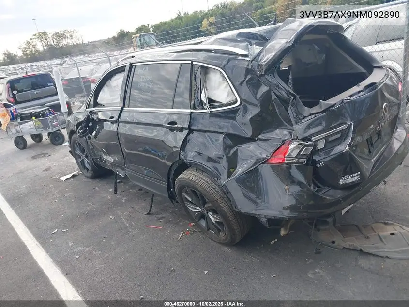 2022 VOLKSWAGEN TIGUAN VIN 3VV3B7AX9NM092890 — фото 3