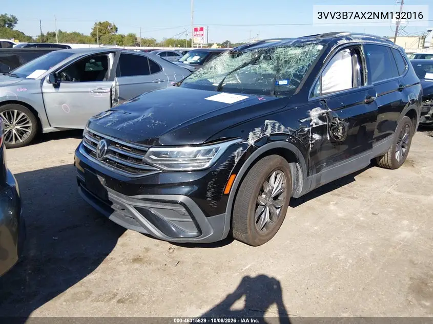 2022 VOLKSWAGEN TIGUAN VIN 3VV3B7AX2NM132016 — фото 2