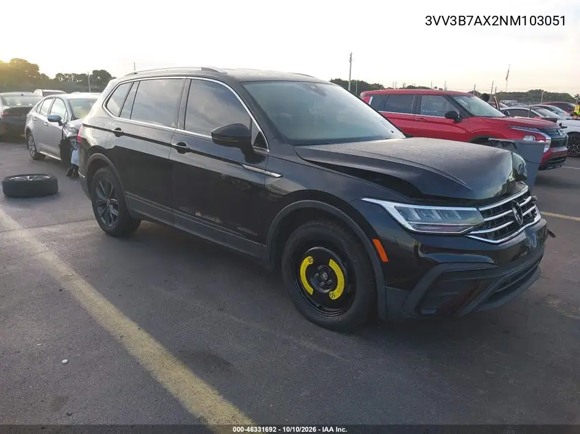 VOLKSWAGEN TIGUAN 2022, VIN 3VV3B7AX2NM103051