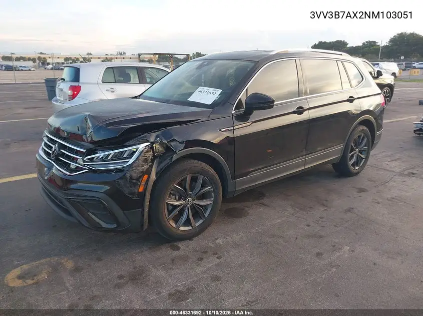 2022 VOLKSWAGEN TIGUAN VIN 3VV3B7AX2NM103051 — фото 2