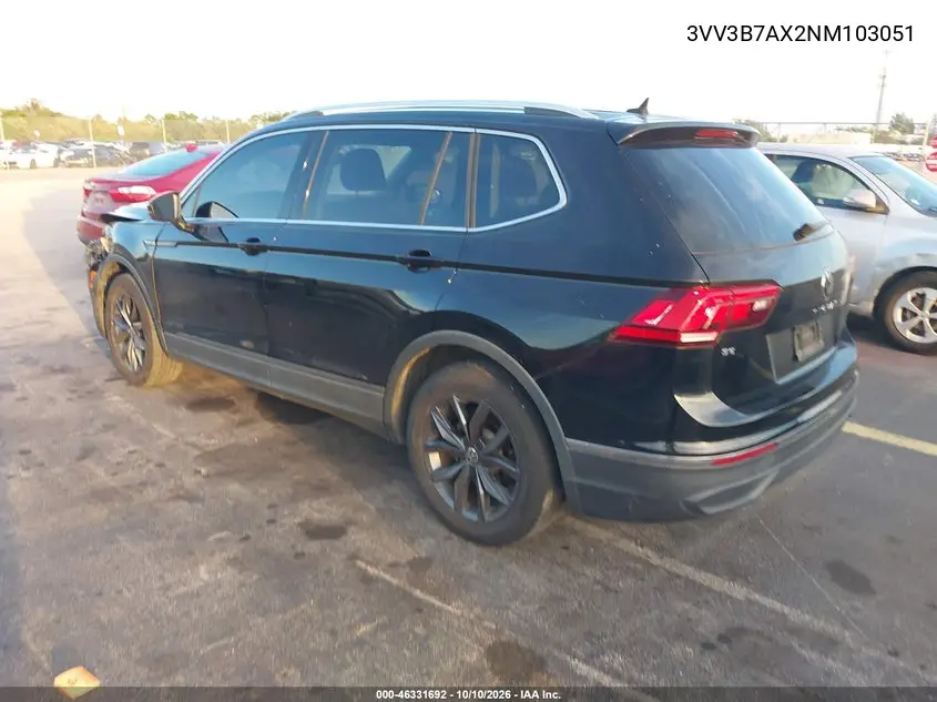 2022 VOLKSWAGEN TIGUAN VIN 3VV3B7AX2NM103051 — фото 3