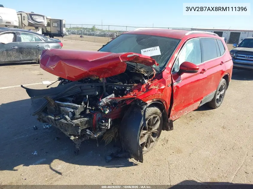 2024 VOLKSWAGEN TIGUAN VIN 3VV2B7AX8RM111396 — фото 2