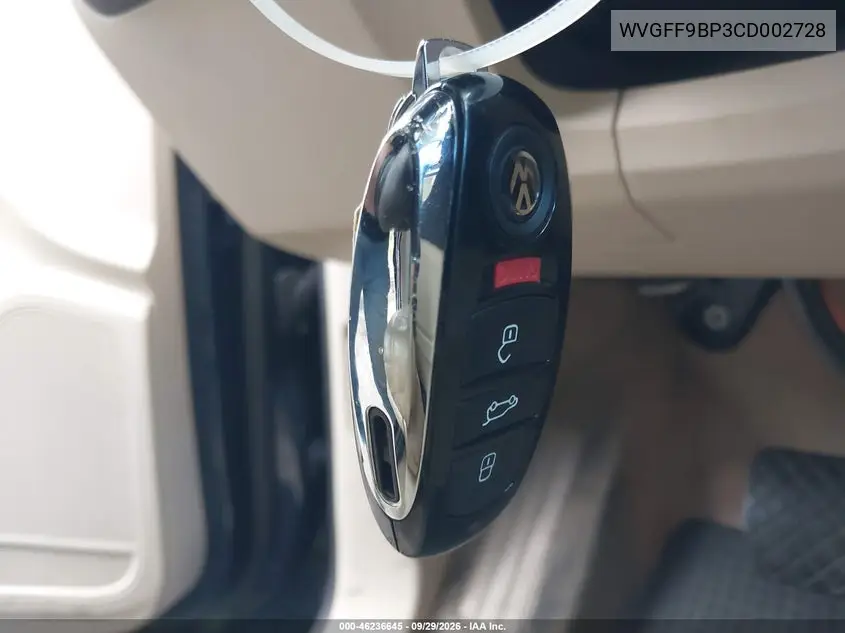 2012 VOLKSWAGEN TOUAREG VIN WVGFF9BP3CD002728 — фото 11