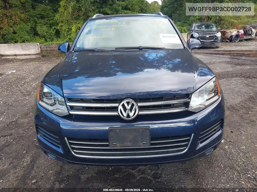 2012 VOLKSWAGEN TOUAREG VIN WVGFF9BP3CD002728 — фото 6