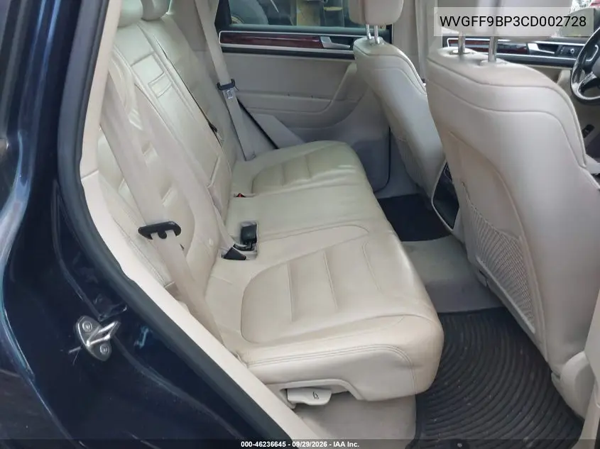 2012 VOLKSWAGEN TOUAREG VIN WVGFF9BP3CD002728 — фото 8