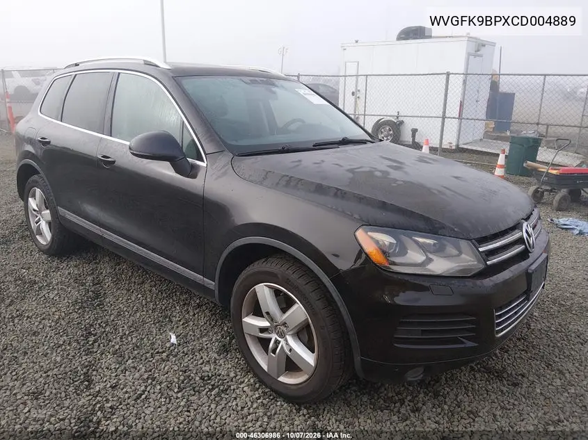 VOLKSWAGEN TOUAREG 2012, VIN WVGFK9BPXCD004889
