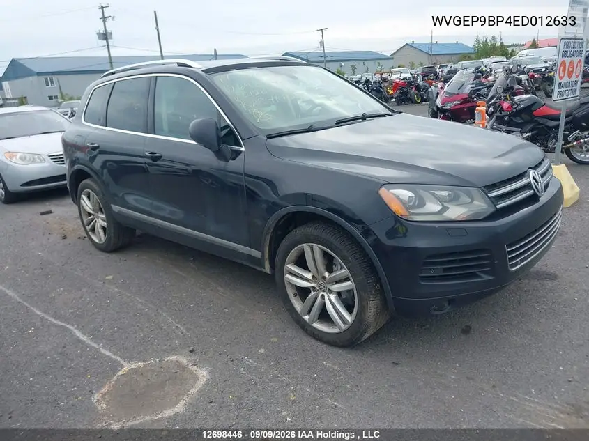 VOLKSWAGEN TOUAREG 2014, VIN WVGEP9BP4ED012633