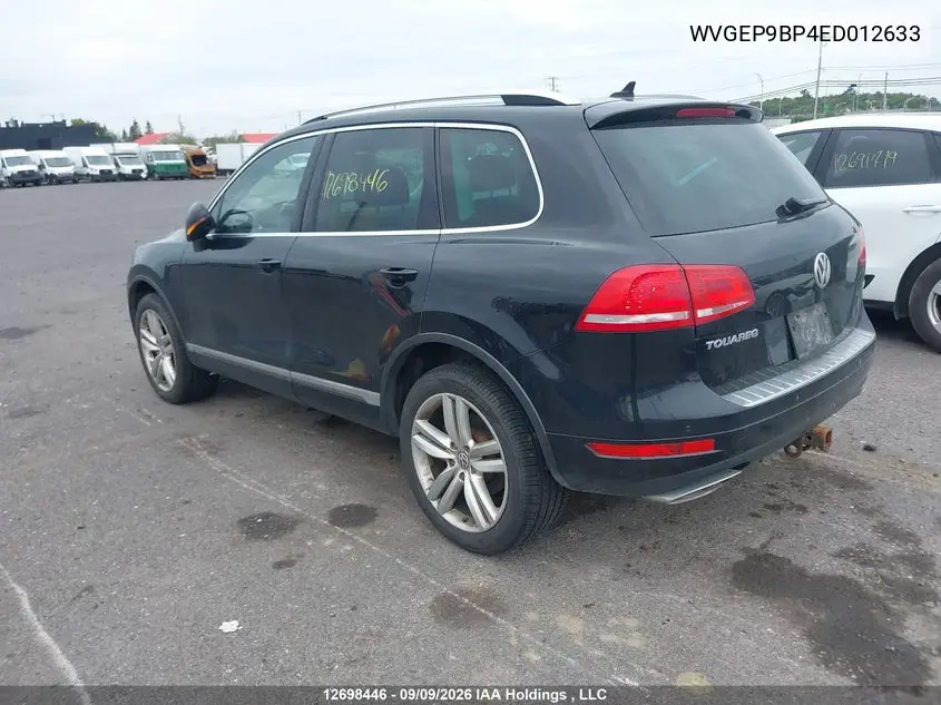 2014 VOLKSWAGEN TOUAREG VIN WVGEP9BP4ED012633 — фото 3