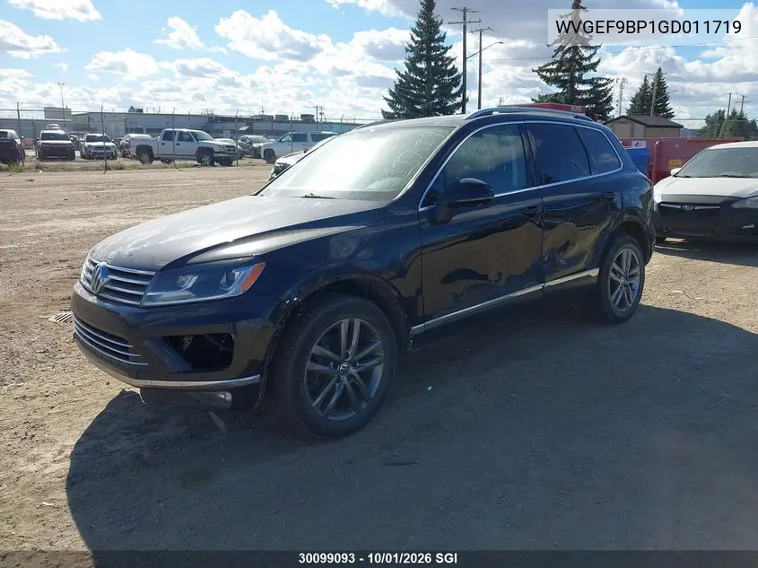 2016 VOLKSWAGEN TOUAREG VIN WVGEF9BP1GD011719 — фото 2
