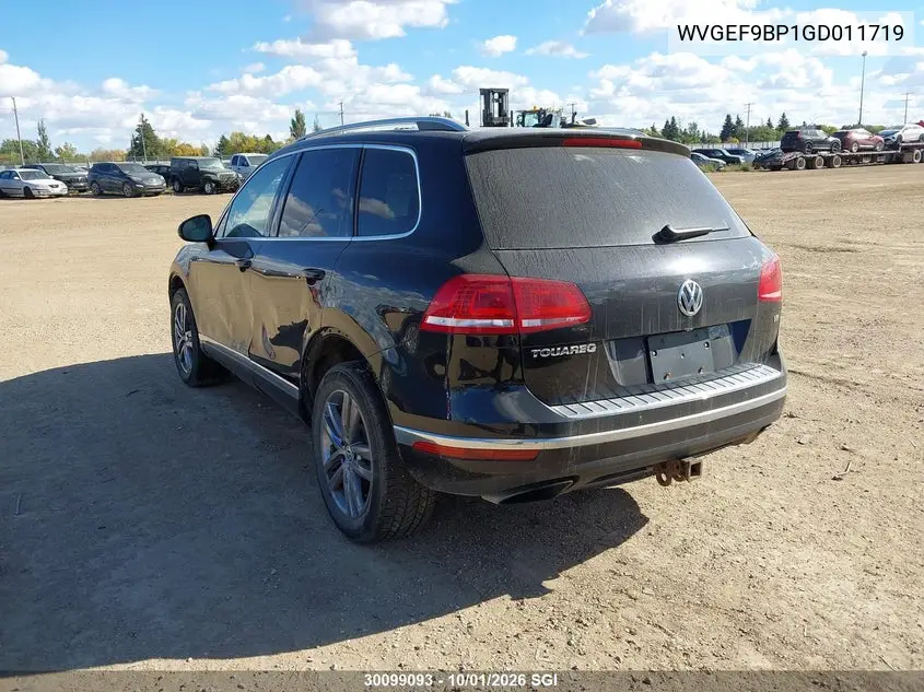 2016 VOLKSWAGEN TOUAREG VIN WVGEF9BP1GD011719 — фото 3