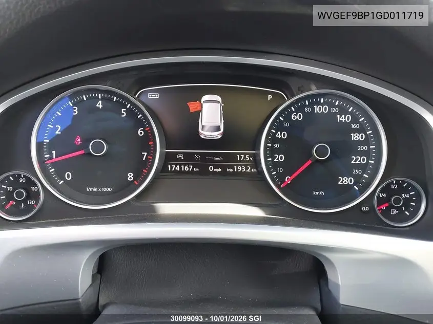 2016 VOLKSWAGEN TOUAREG VIN WVGEF9BP1GD011719 — фото 7