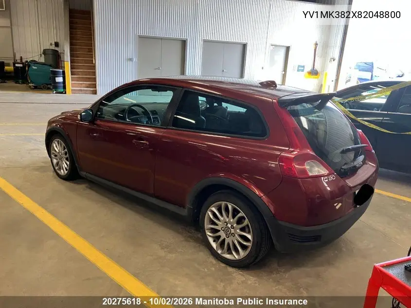 2008 VOLVO C30 VIN YV1MK382X82048800 — фото 3