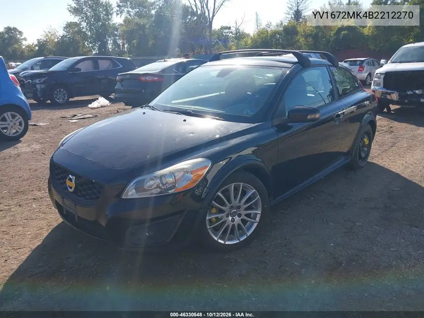 2011 VOLVO C30 VIN YV1672MK4B2212270 — фото 2