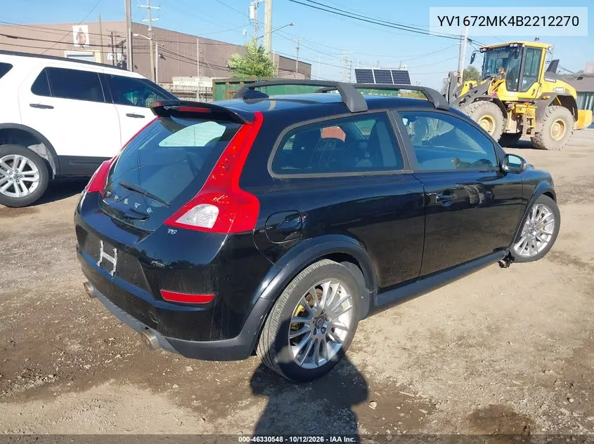 2011 VOLVO C30 VIN YV1672MK4B2212270 — фото 4