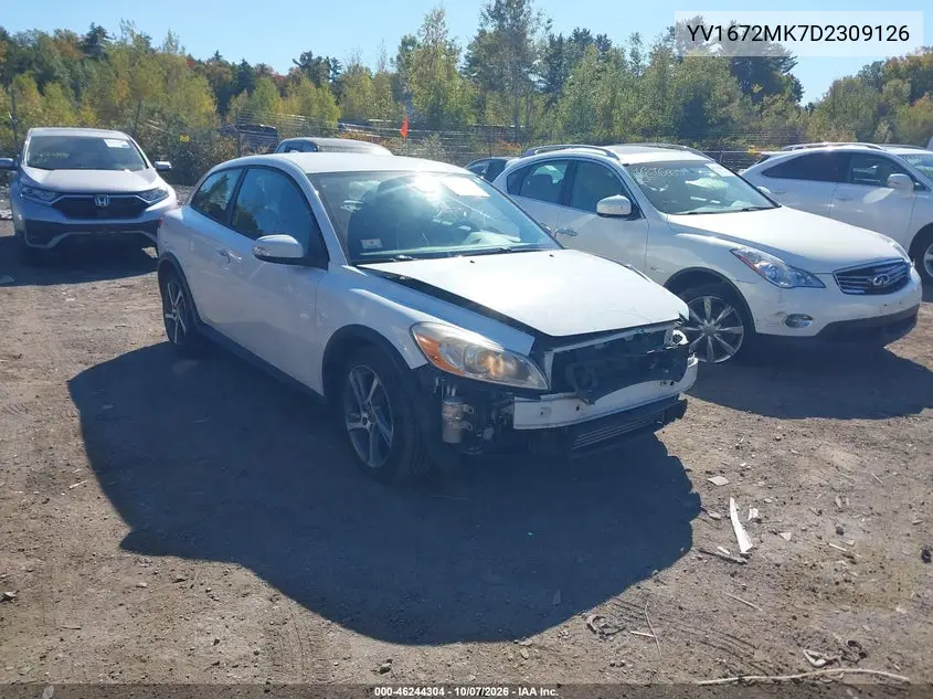 VOLVO C30 2013, VIN YV1672MK7D2309126