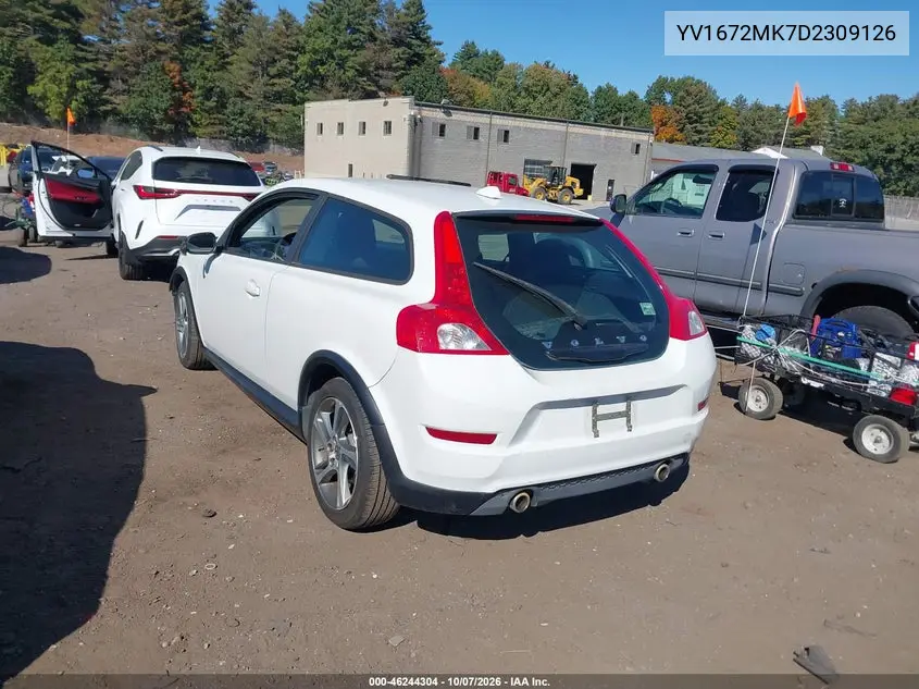 2013 VOLVO C30 VIN YV1672MK7D2309126 — фото 3
