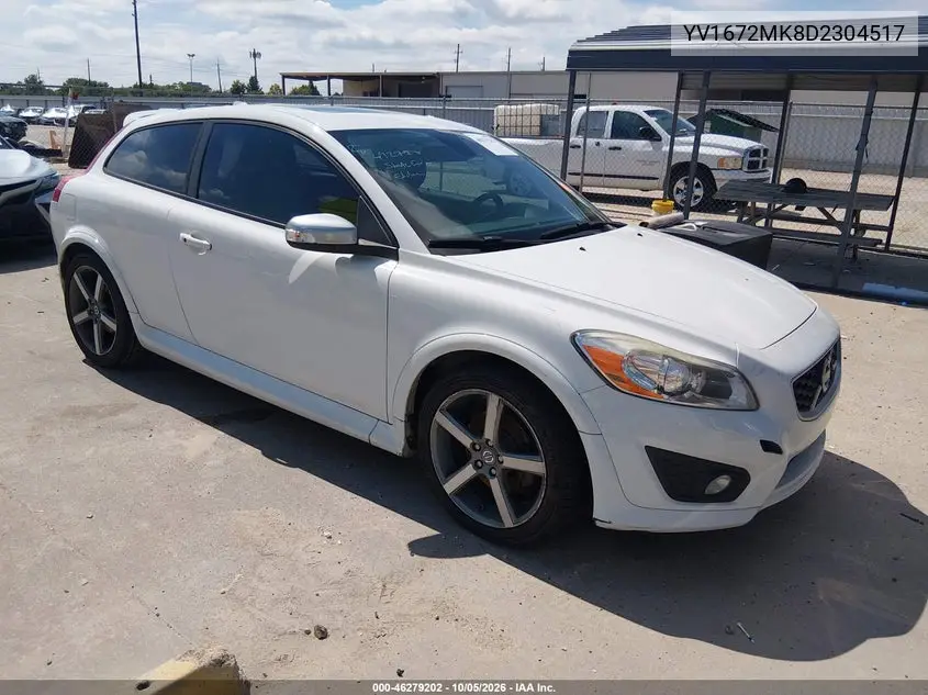 VOLVO C30 2013, VIN YV1672MK8D2304517