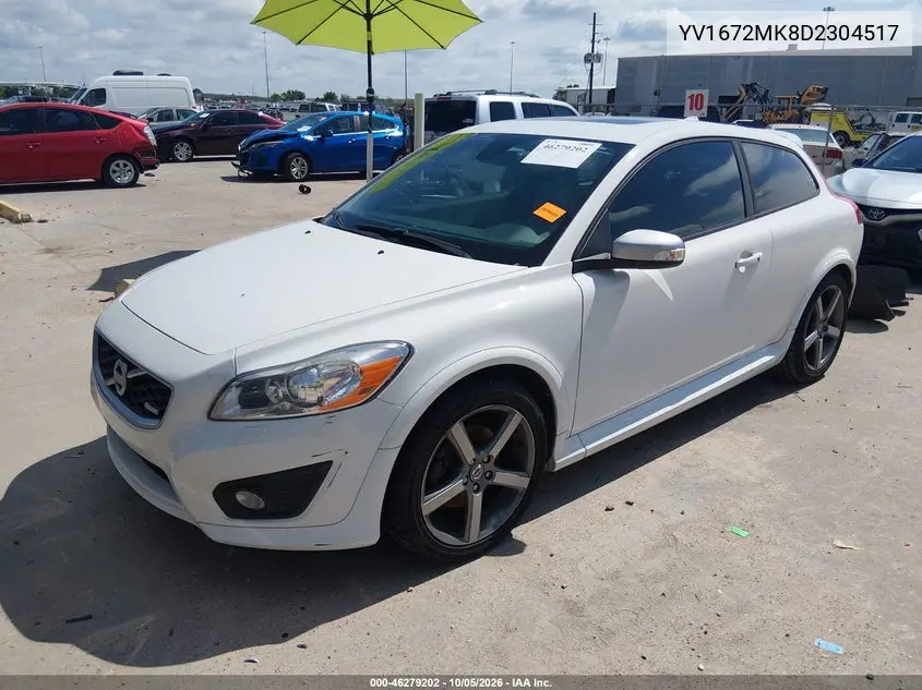 2013 VOLVO C30 VIN YV1672MK8D2304517 — фото 2