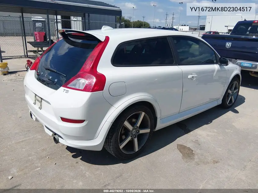 2013 VOLVO C30 VIN YV1672MK8D2304517 — фото 4