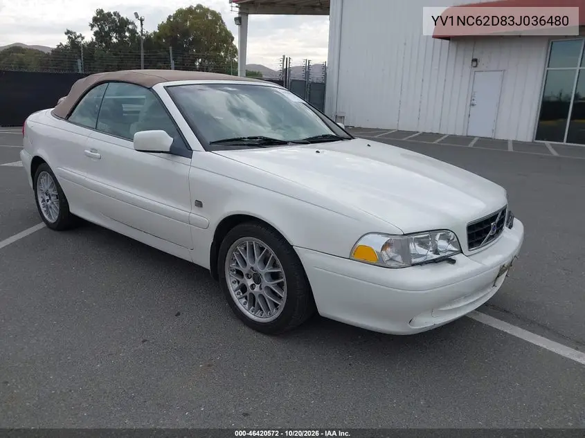 VOLVO C70 2003, VIN YV1NC62D83J036480