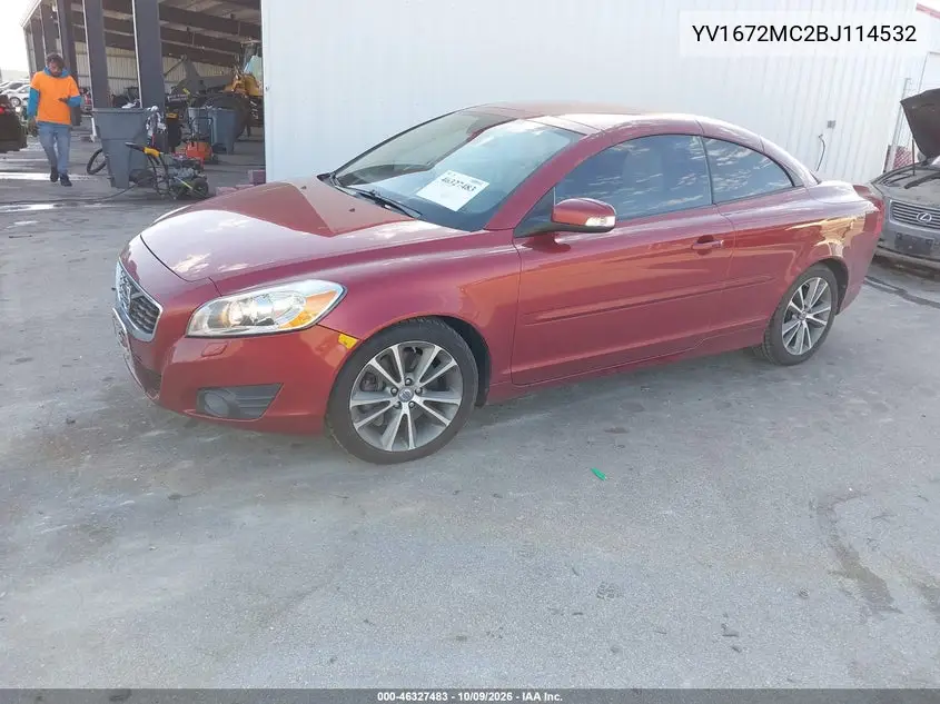 2011 VOLVO C70 VIN YV1672MC2BJ114532 — фото 2