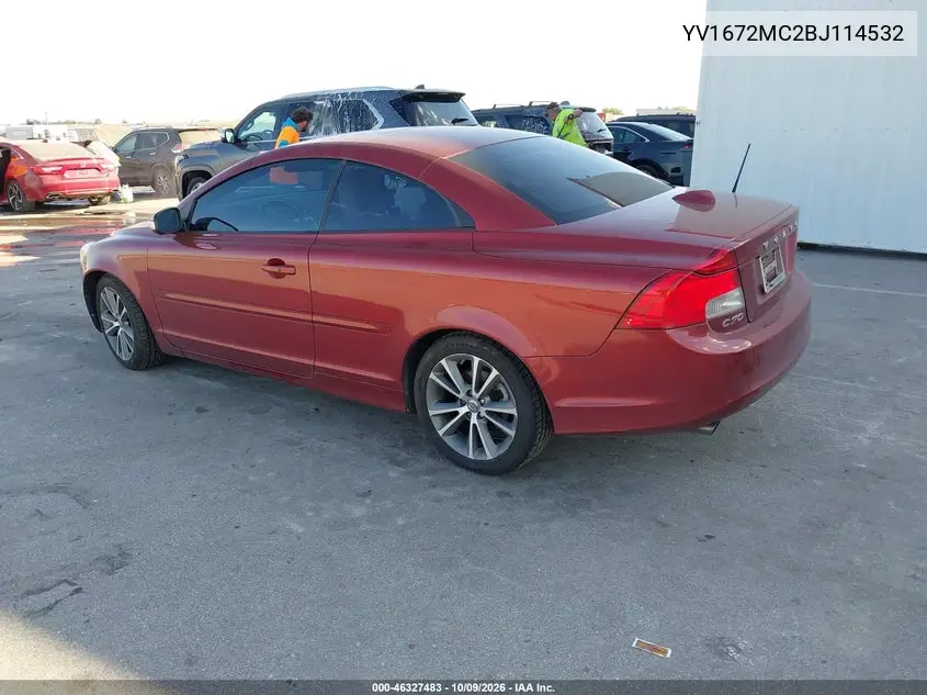 2011 VOLVO C70 VIN YV1672MC2BJ114532 — фото 3