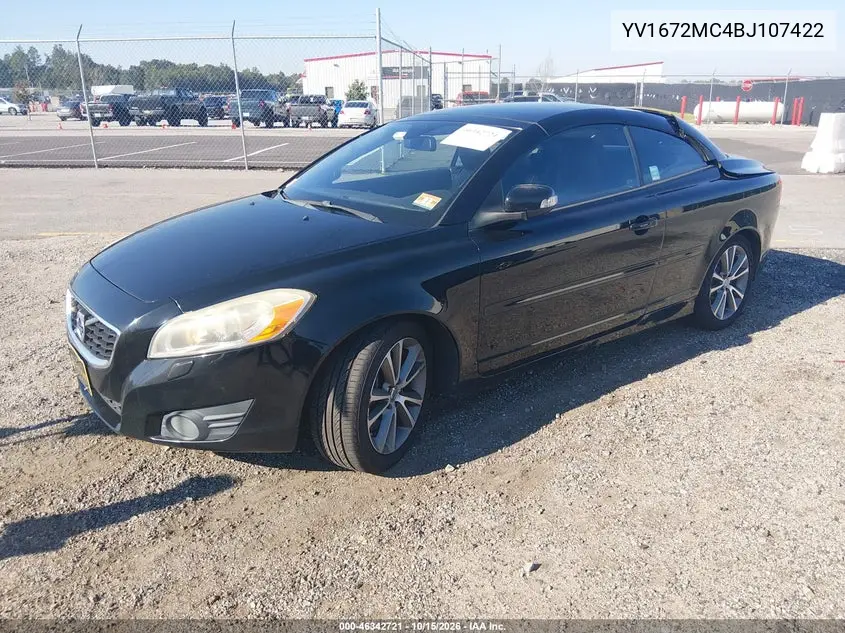 2011 VOLVO C70 VIN YV1672MC4BJ107422 — фото 2