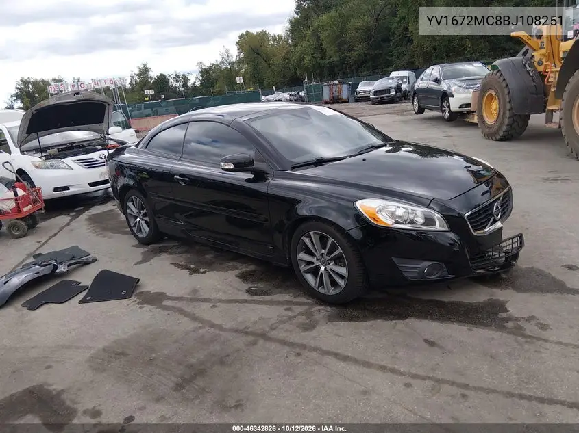 VOLVO C70 2011, VIN YV1672MC8BJ108251