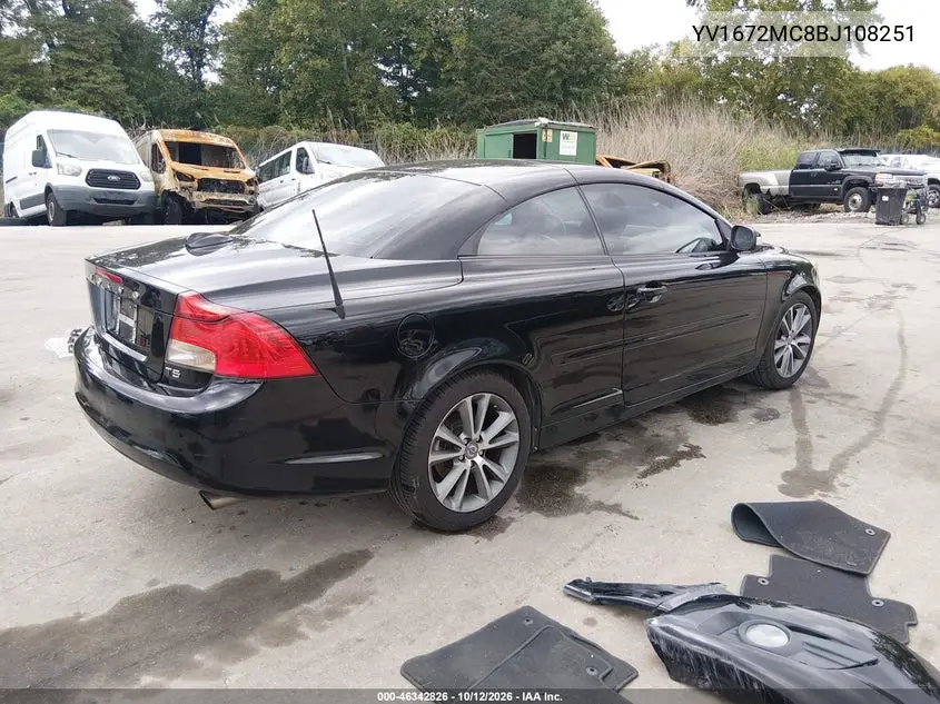 2011 VOLVO C70 VIN YV1672MC8BJ108251 — фото 4