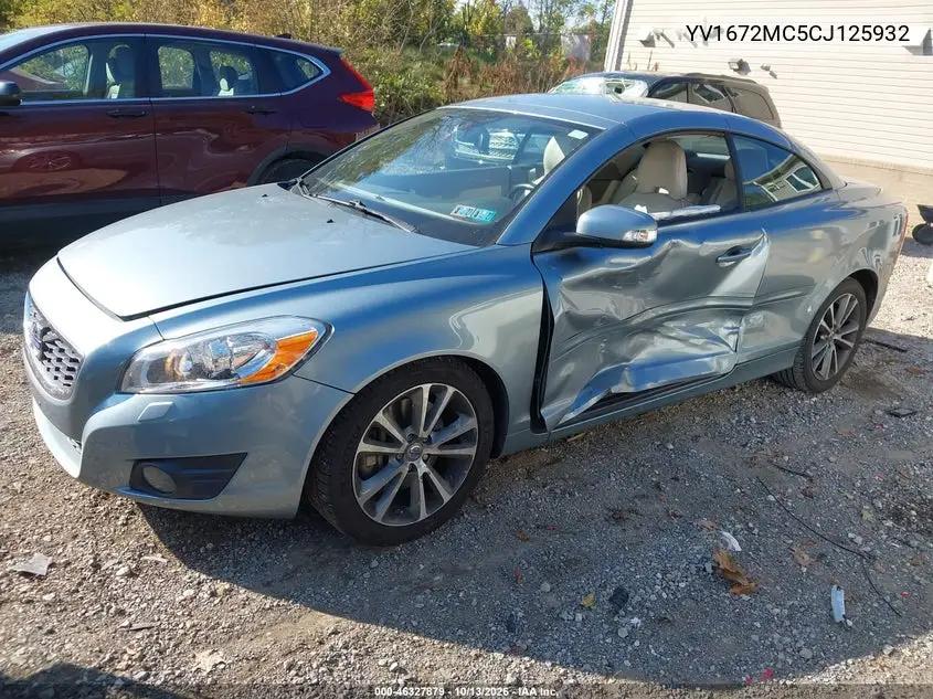 2012 VOLVO C70 VIN YV1672MC5CJ125932 — фото 2