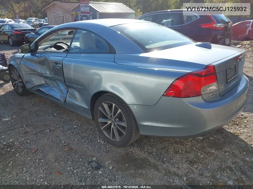 2012 VOLVO C70 VIN YV1672MC5CJ125932 — фото 3