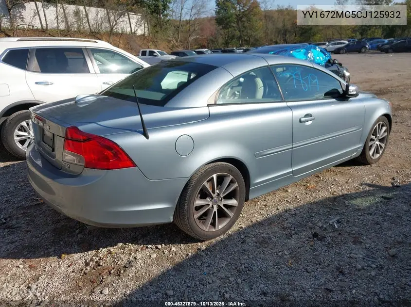 2012 VOLVO C70 VIN YV1672MC5CJ125932 — фото 4