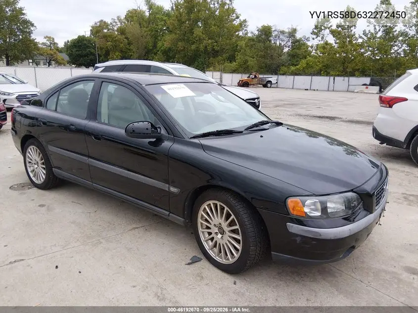 VOLVO S60 2003, VIN YV1RS58D632272450